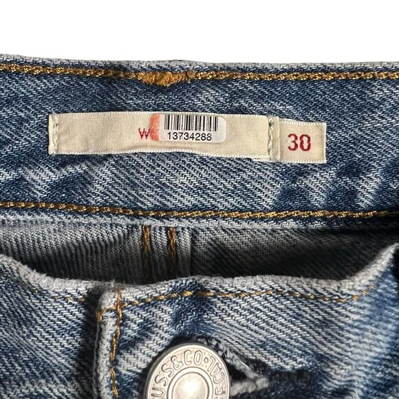 Levi’s Icon Fit High Rise Straight Ankle Denim Blue Jeans Size 30 - Picture 8 of 16